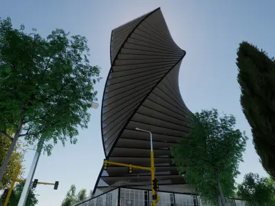 Residential and commercial building Stanczyk 3D model