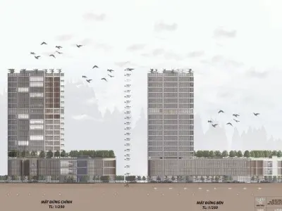 commercial center combined with office buildings 3D model