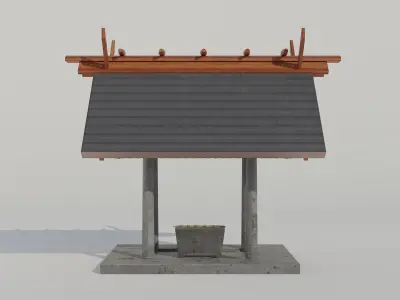 Japanese Temple - Game Ready - PBR Low-poly 3D model