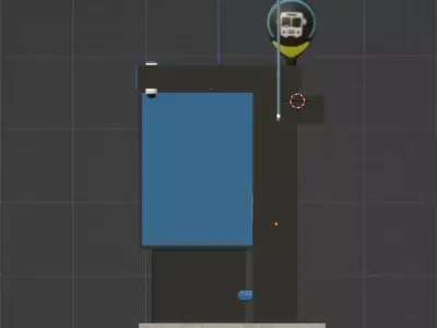 Simple and highly detailed safe bus stop 3D model