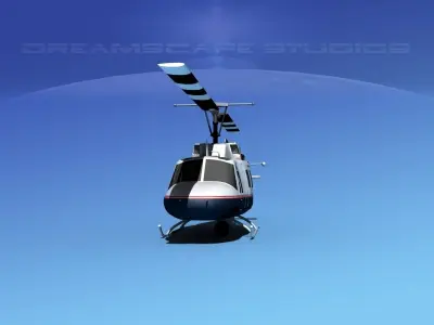 Bell 212 Madison County Sheriff 3D model