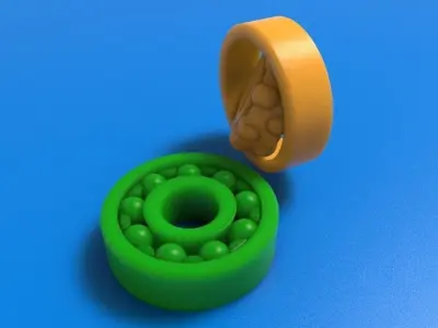 3D-Printable Self Aligning Ball Bearing Free 3D print model