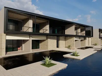 Hotel Beach 3D model