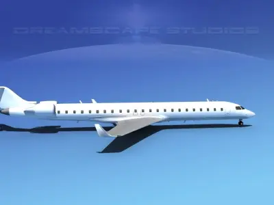 Bombardier CRJ900 Unmarked 1 3D model