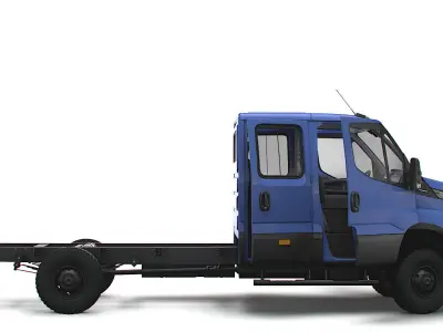 Iveco Daily Doka 4x4 HQ Interior 2023 3D model