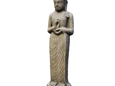 Garden sculpture Standing Buddha 3D model