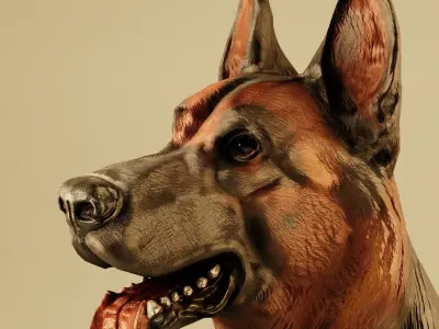 3D German Shepherd Dog 3D model