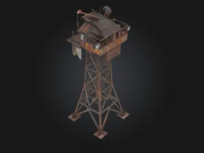 Rusty Watchtower  Sentinel of a Forgotten Era 3D model