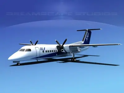DeHavilland DHC-8-Q300 ANA 3D model