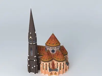 Szilagyi Dezso Square Presbyterian Church Budapest Hungary 3D model