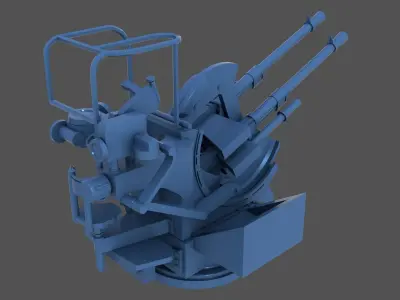 Breda 20-65 twin - Commercial license - 1-200 and 1-350 scale 3D print model