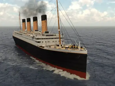 RMS TITANIC SHIP BLENDER AND MAYA 3D MODEL 3D model