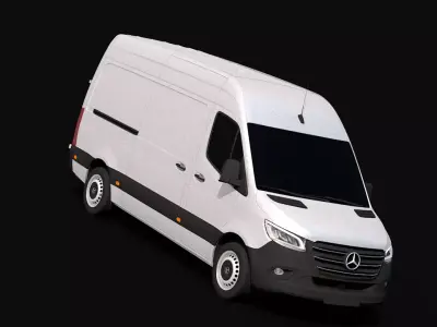 2019 Mercedes-Benz Sprinter Low-poly 3D model