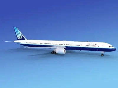 Boeing 757-300 United 1 3D model