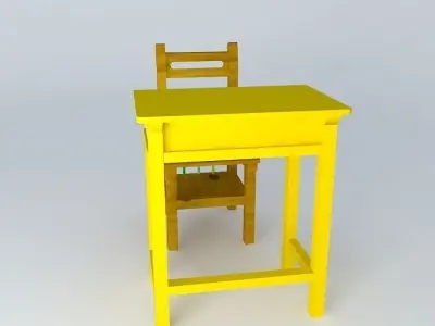 The new desks and chairs set Free 3D model