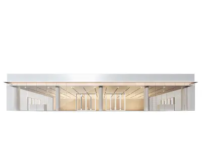 Commercial building Exhibition salon store showroom museum 3D model