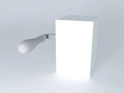 Traditional style door lever handle 3D model