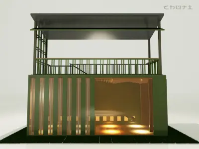 Natural with container 3D model