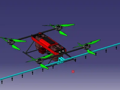 Agricultural spray drones 3D model