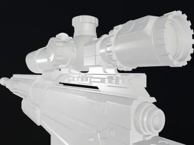 Sniper AX-50 High Poly 3D model