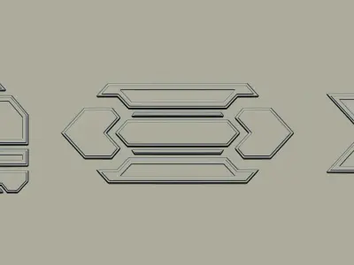 80 SCI-FI VDM and IMM Brushes Pack 3D model