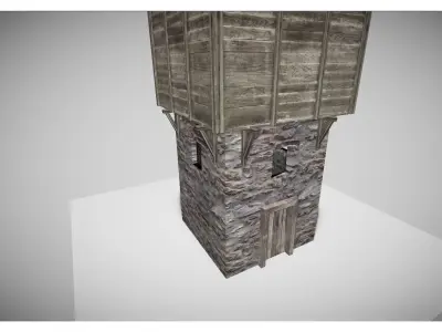 wooden tower 3D model