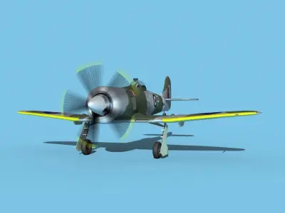 Hawker Tempest MkII RAF FPAF 3D model