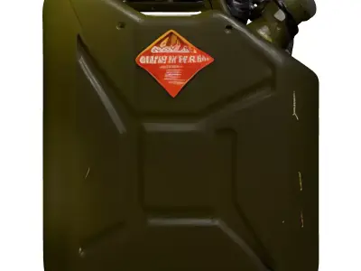 Weathered Military Fuel Jerry Can 3D model