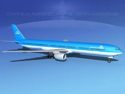 Boeing 777-300 KLM 3D model