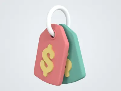 Price Tag 3D Icon 3D model