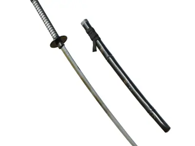 Katana 01 Low-poly 3D model