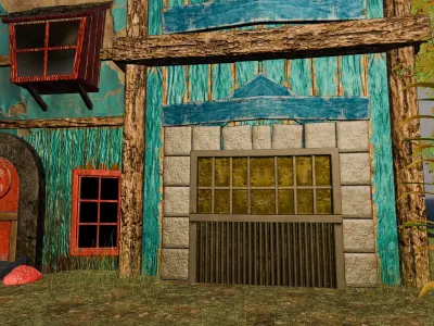 3d forest caslt Low-poly 3D model