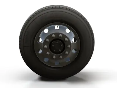 Semitruck wheels 3D model