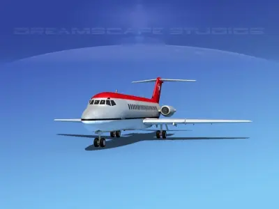 Douglas DC-9-15 Northwest 3D model