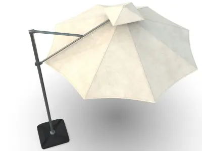 Outdoor Umbrella Realistic Low poly  Low-poly 3D model