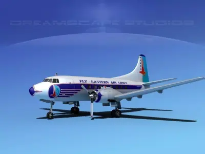 Martin 202 Eastern Airlines 2 3D model