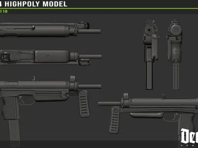 SA VZ 24 SMG Highpoly model  3D model