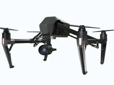 Drone - Dji Inspire 2 Low-poly 3D model