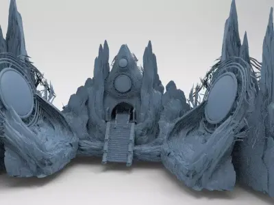 Great Mirror Pyramid mountains 3D model