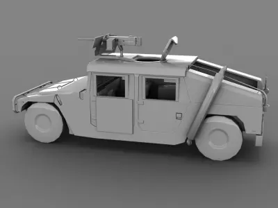 Hummer Base Mesh Free Free low-poly 3D model