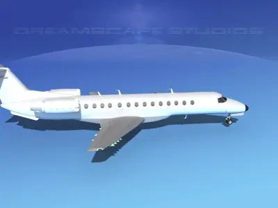 Embraer ERJ-135 Unmarked 2 3D model