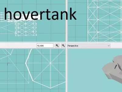 hover tesla tank Free low-poly 3D model