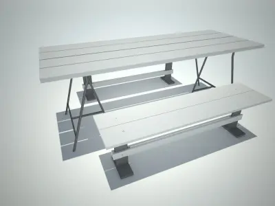 Dining Table Free 3D model 5