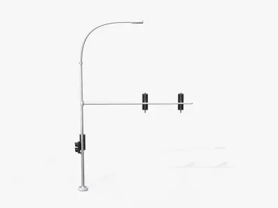 Traffic Light Assembly - Multi-Signal with Street Light 3D model