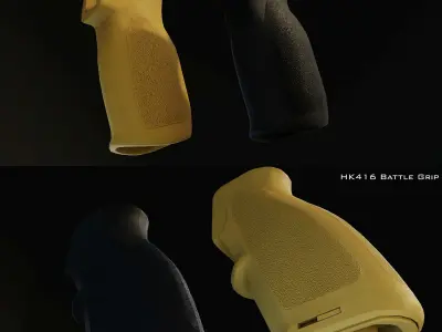 HK 416 A5 MR556 Pistol Grips Low-poly 3D model