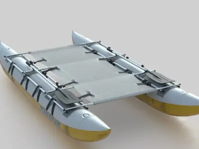 CATAMARAN inflatable raft 3D model