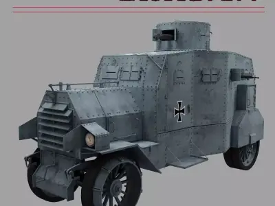 EHRARDT  E-V 4   ARMOURED CAR 3D model