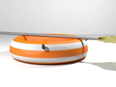 Inflatable row boat - Type 2 3D model