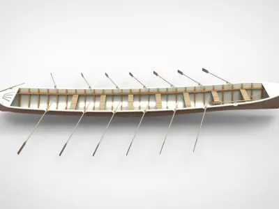 Iban longboat 3D model