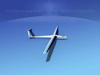  Schleicher ASW 22 Sailplane V06 3D model